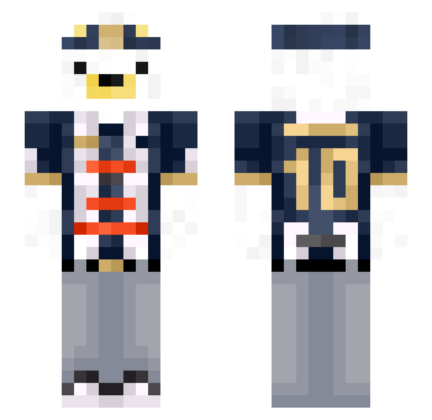 AnCoRox Minecraft skin, front and back view