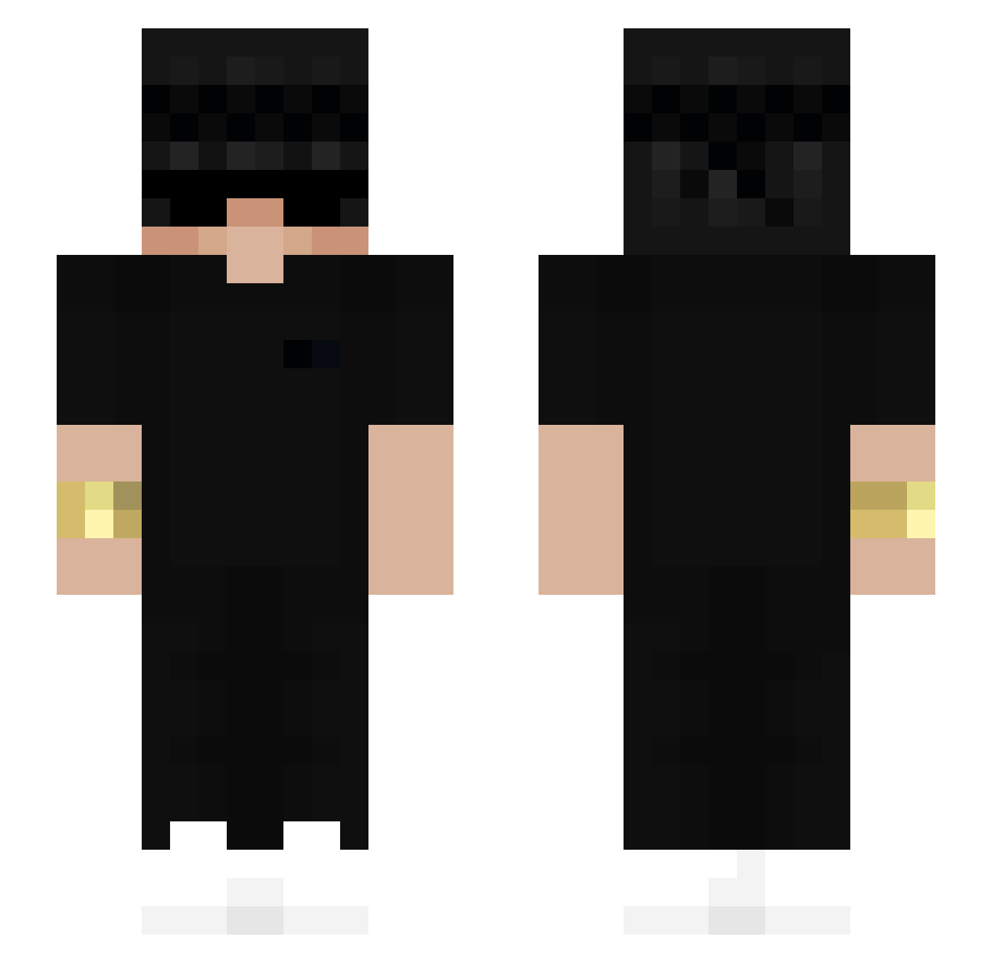 thermall Minecraft skin, front and back view