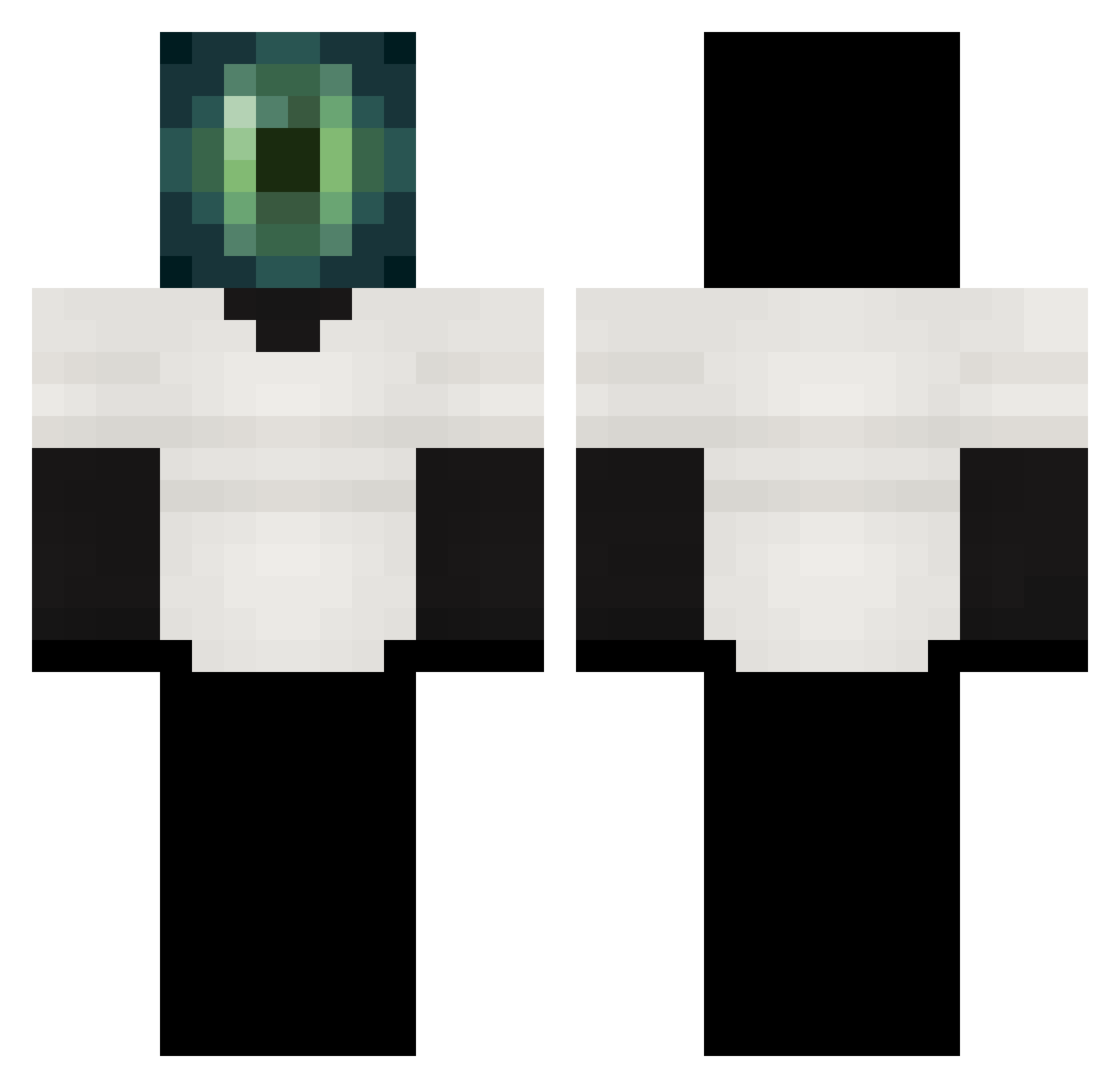Markalodon Minecraft skin, front and back view