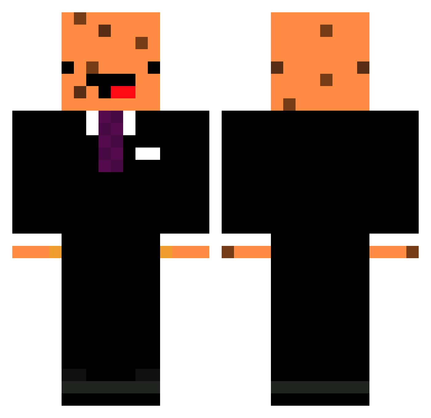 Shadow7889 Minecraft skin, front and back view