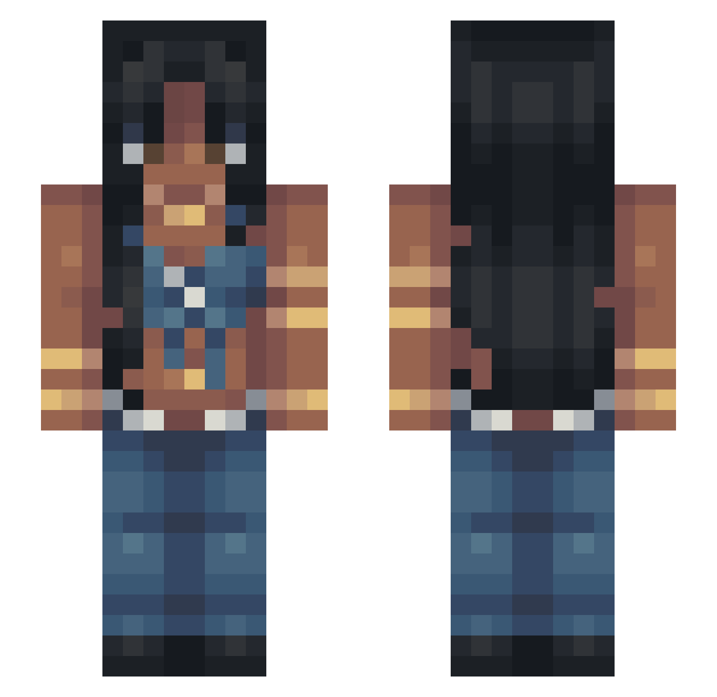 GiaKatya Minecraft skin, front and back view