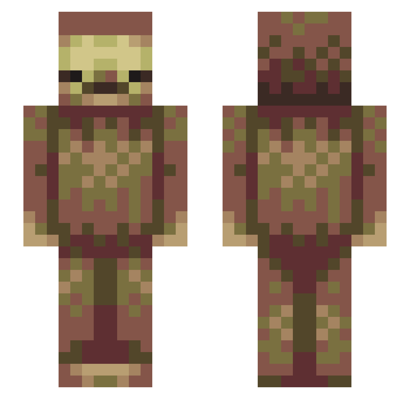 ehro_ Minecraft skin, front and back view