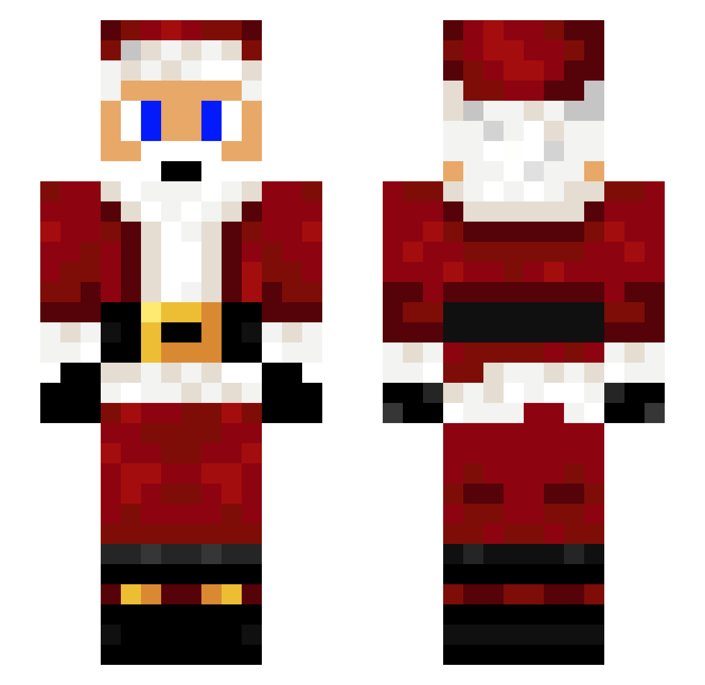 Jacquerie Minecraft skin, front and back view