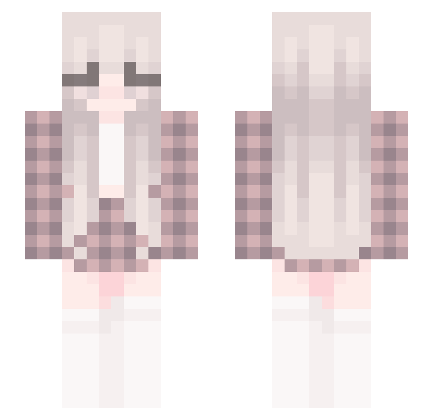 harmonically Minecraft skin, front and back view