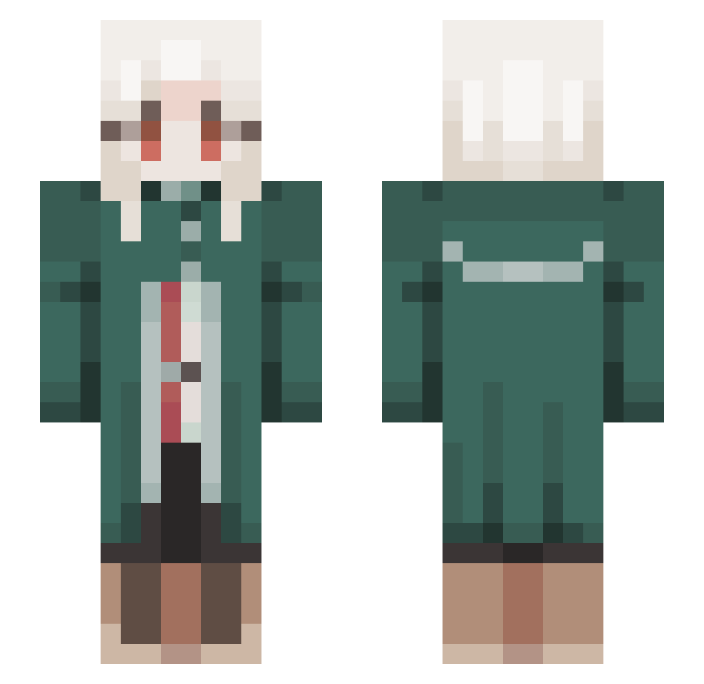 qvas_ Minecraft skin, front and back view