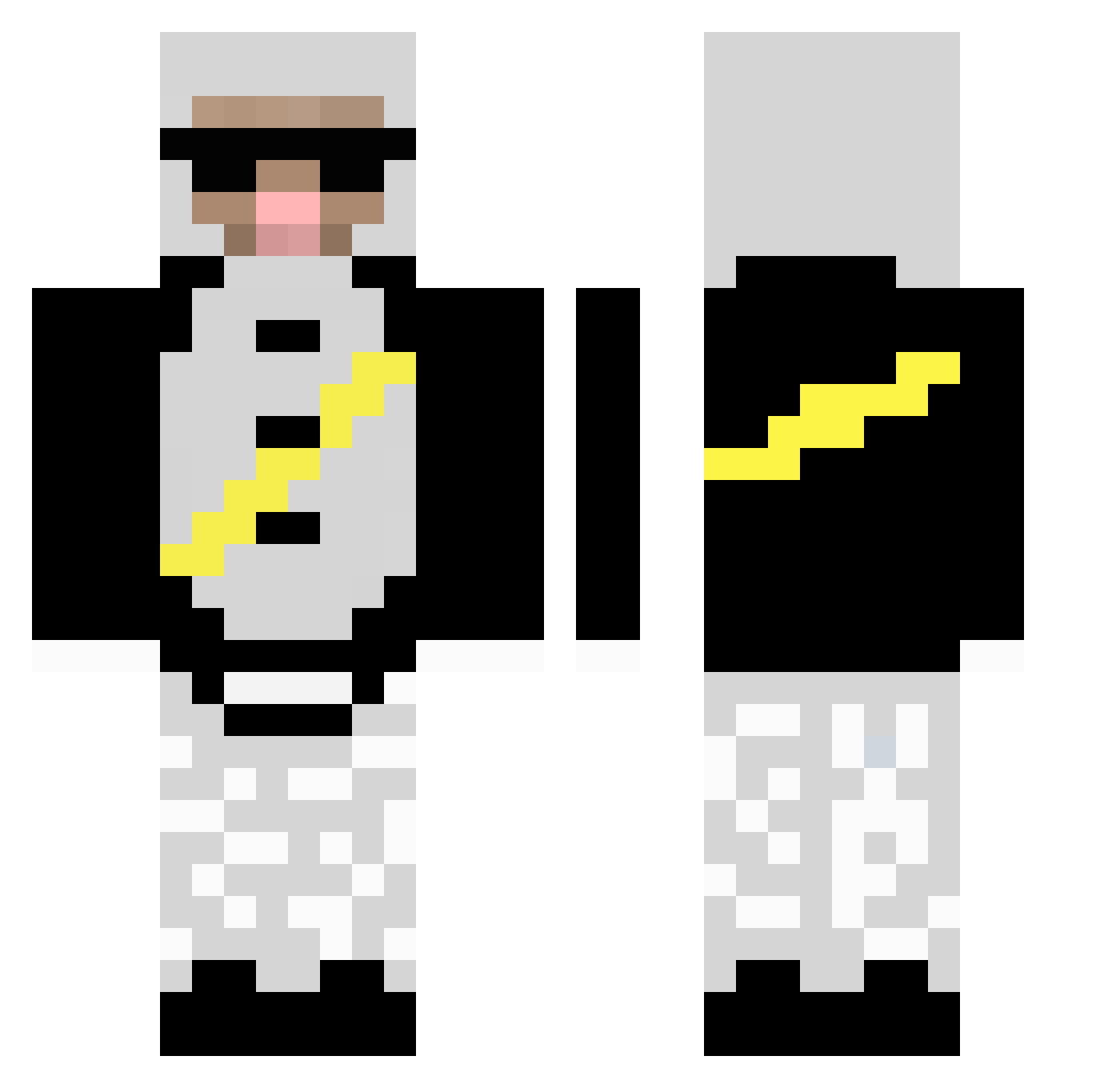Speedsheeeeep Minecraft skin, front and back view