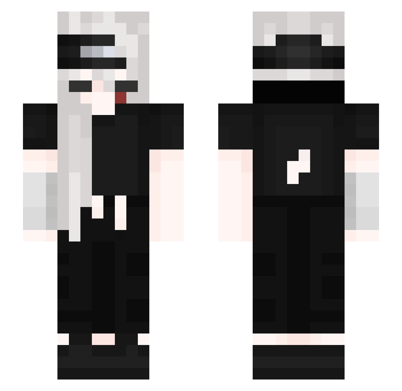 mahesthecorn Minecraft skin, front and back view