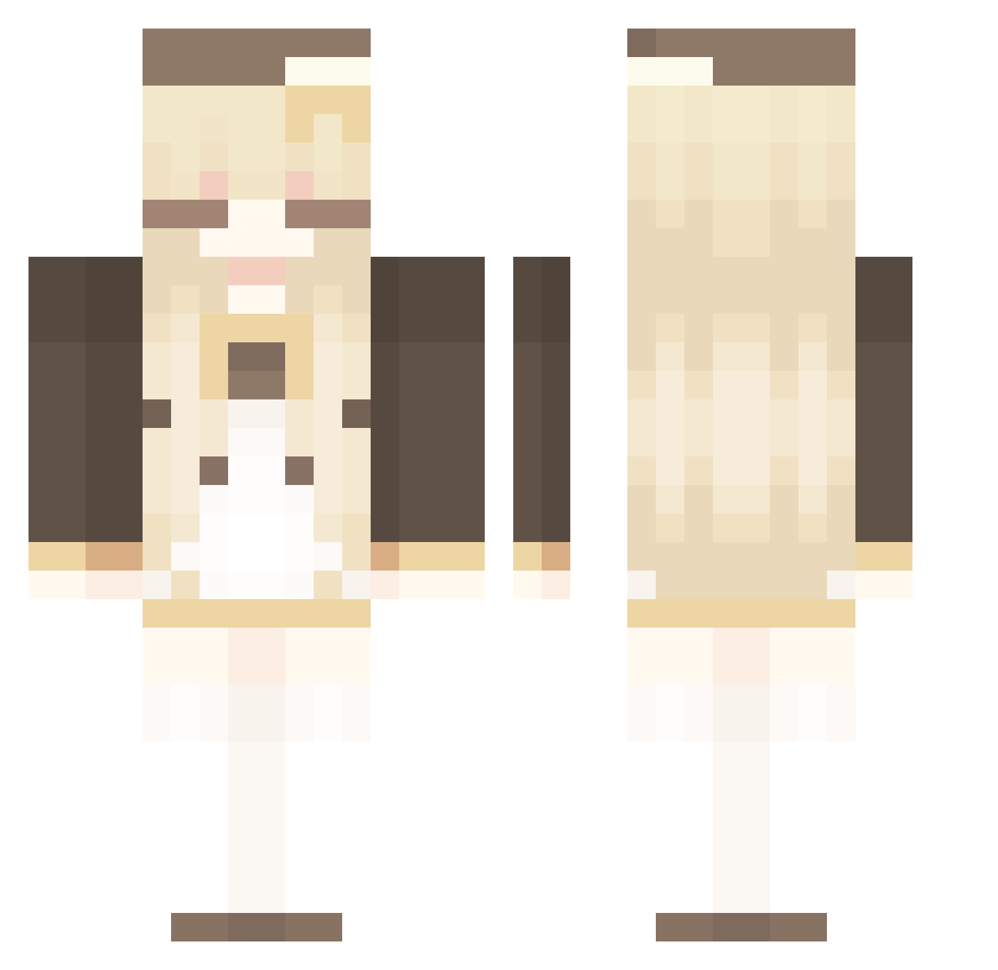 _Lueur_ Minecraft skin, front and back view