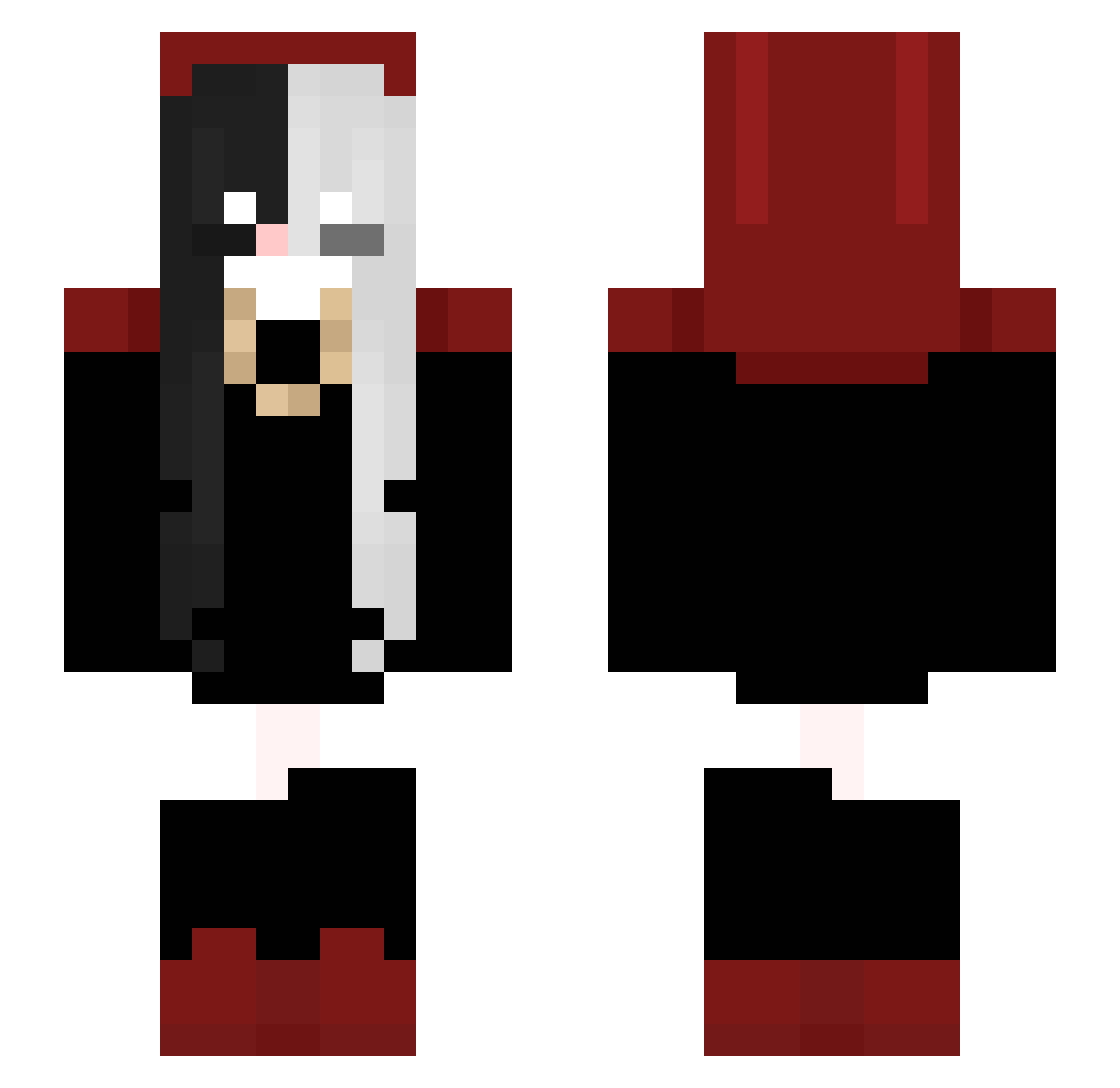 Sakura_Frost Minecraft skin, front and back view
