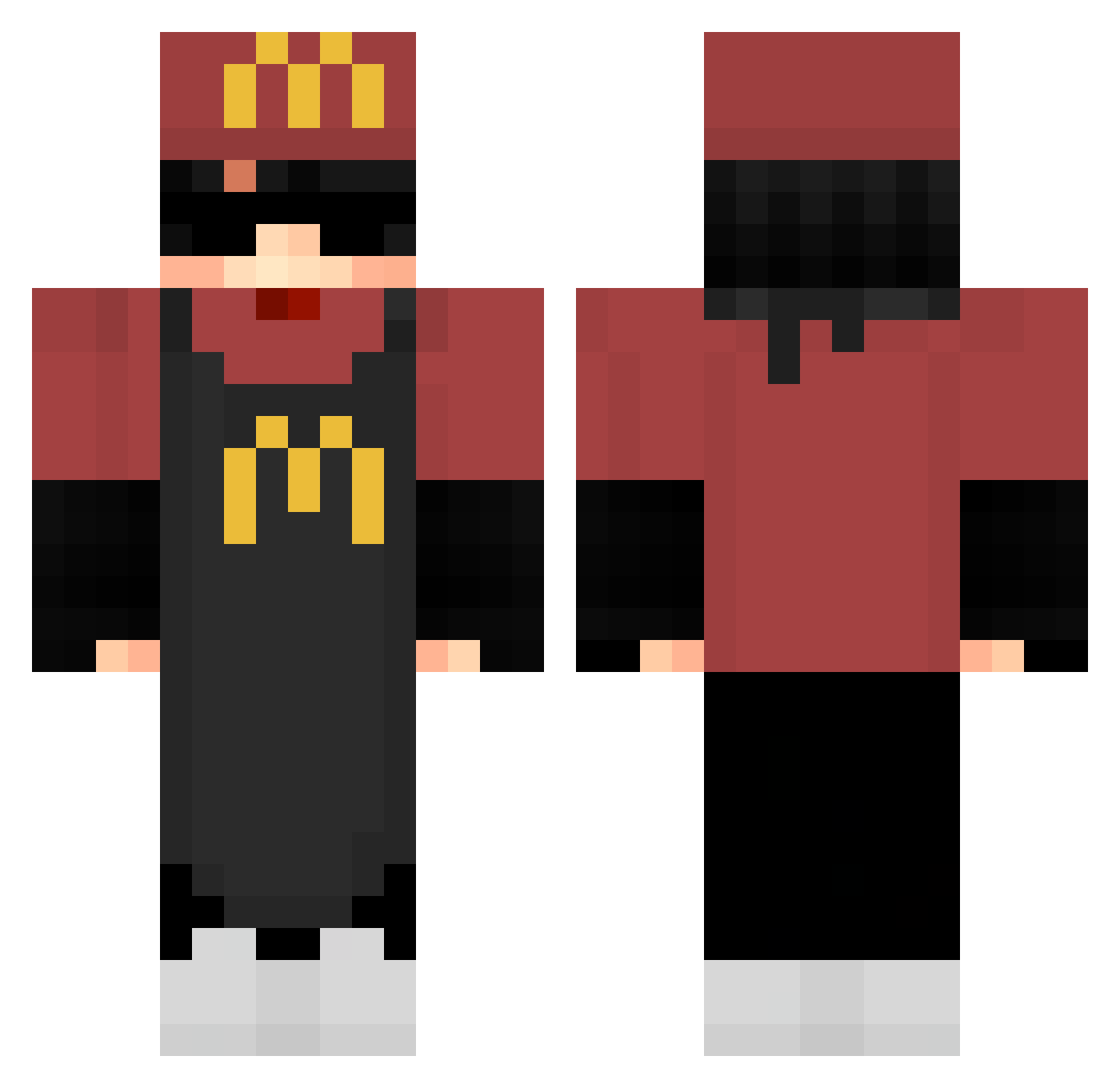 Salzschleuder Minecraft skin, front and back view