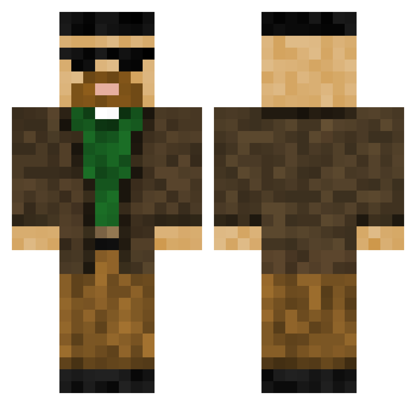 IHAVBONR Minecraft skin, front and back view
