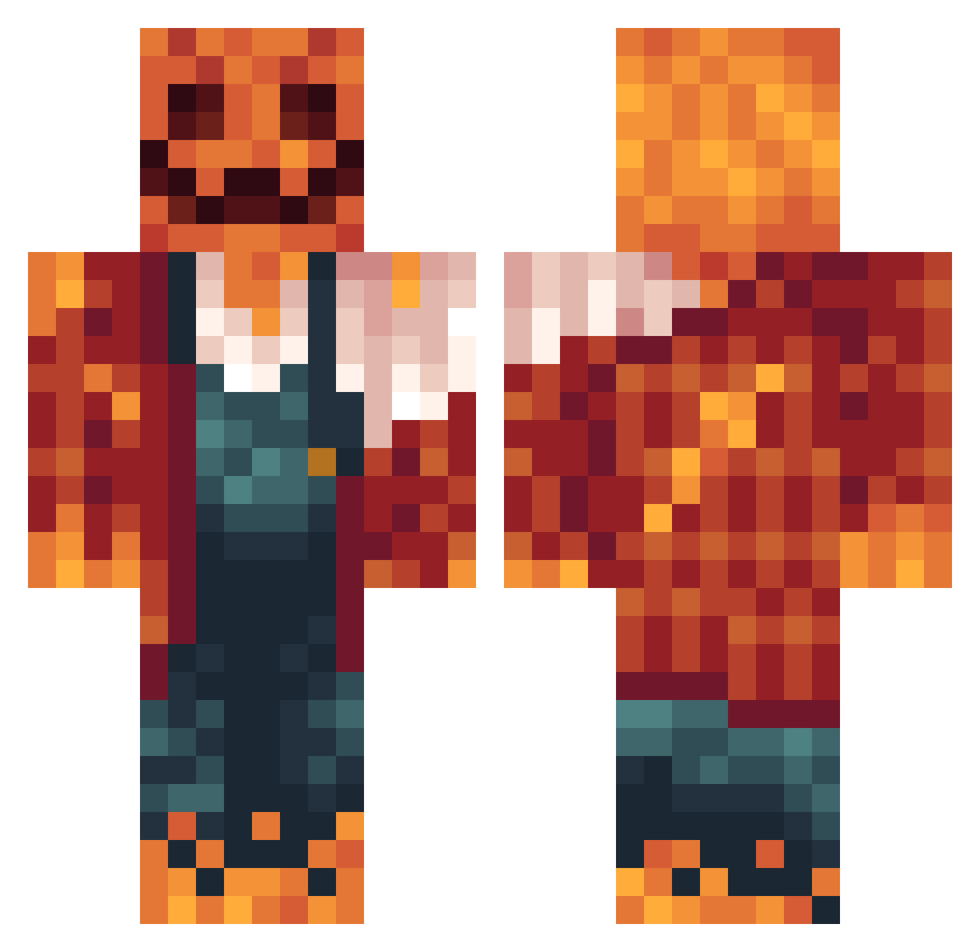 Cags_ Minecraft skin, front and back view