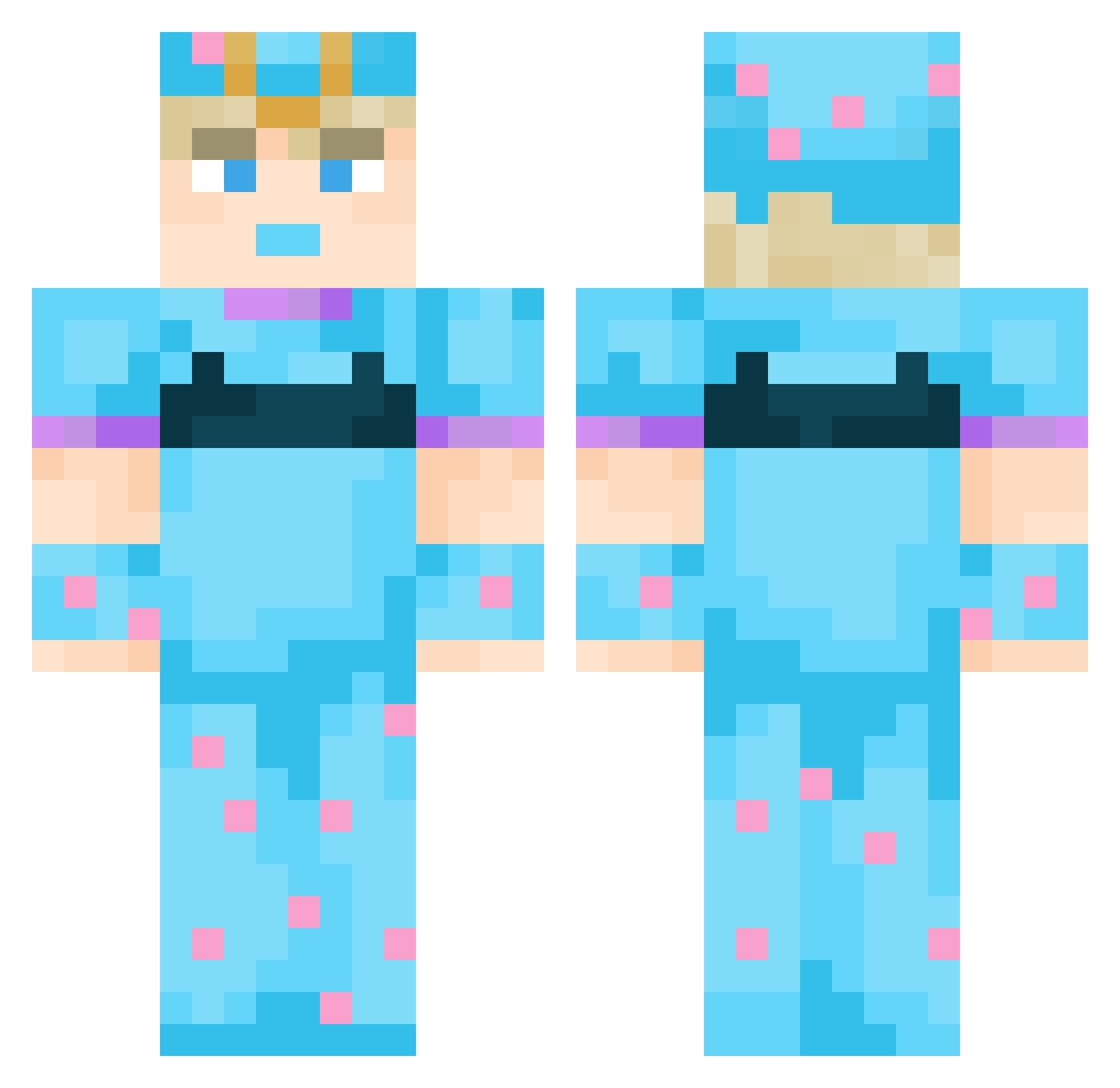 KendrellJones Minecraft skin, front and back view
