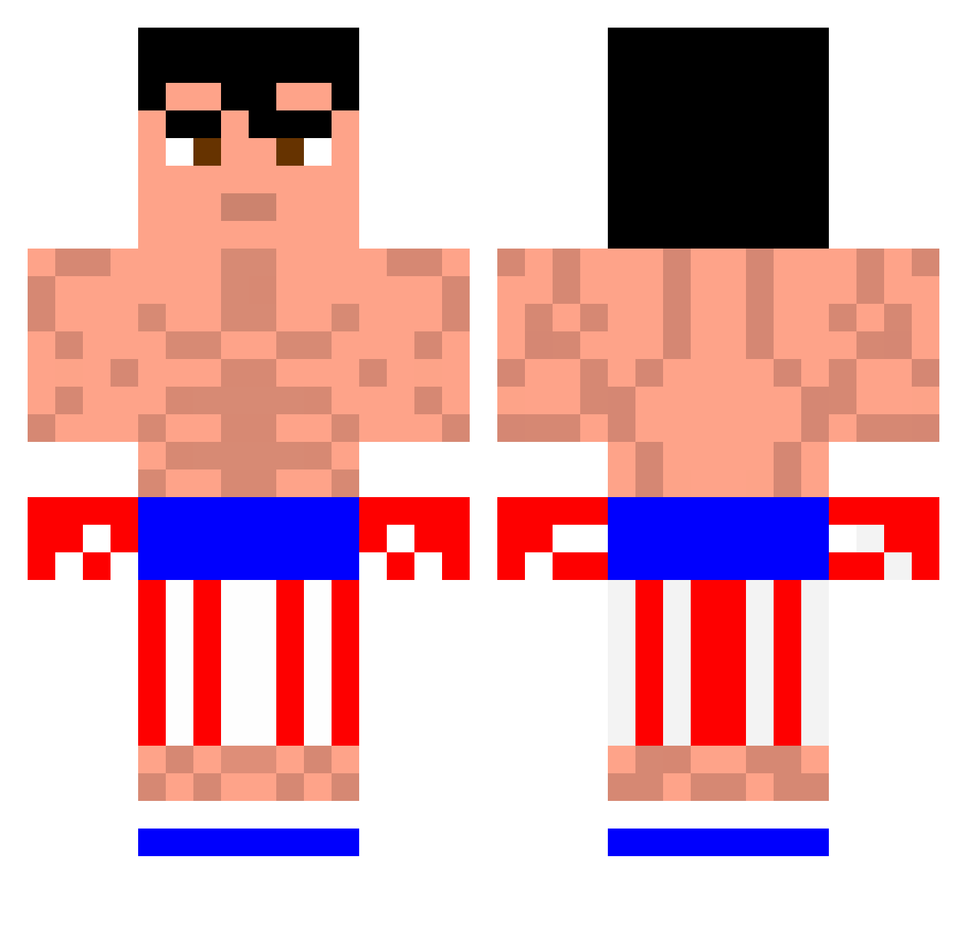 kommunistihiiri Minecraft skin, front and back view
