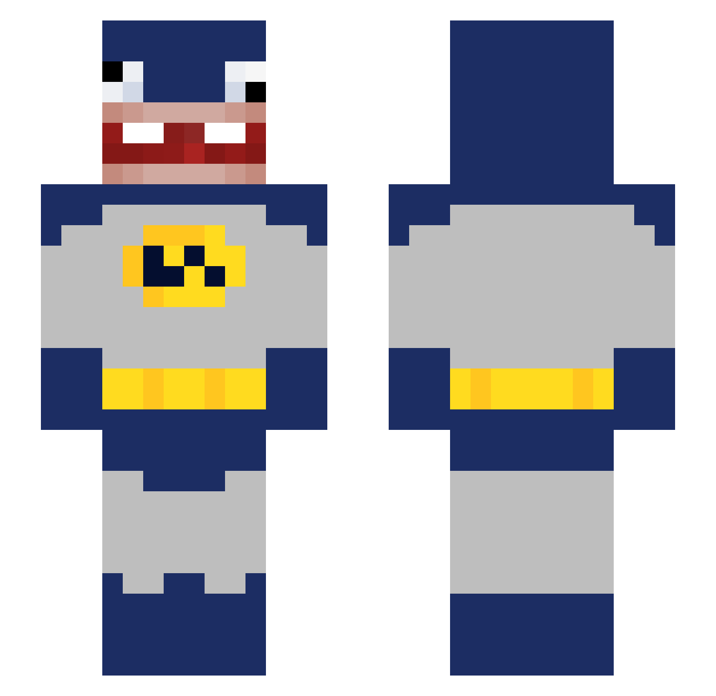 scalles Minecraft skin, front and back view
