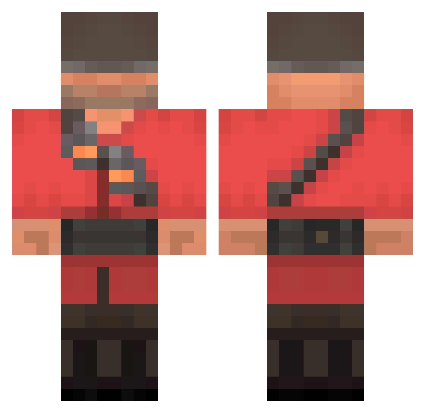 Mge_Brat_228 Minecraft skin, front and back view