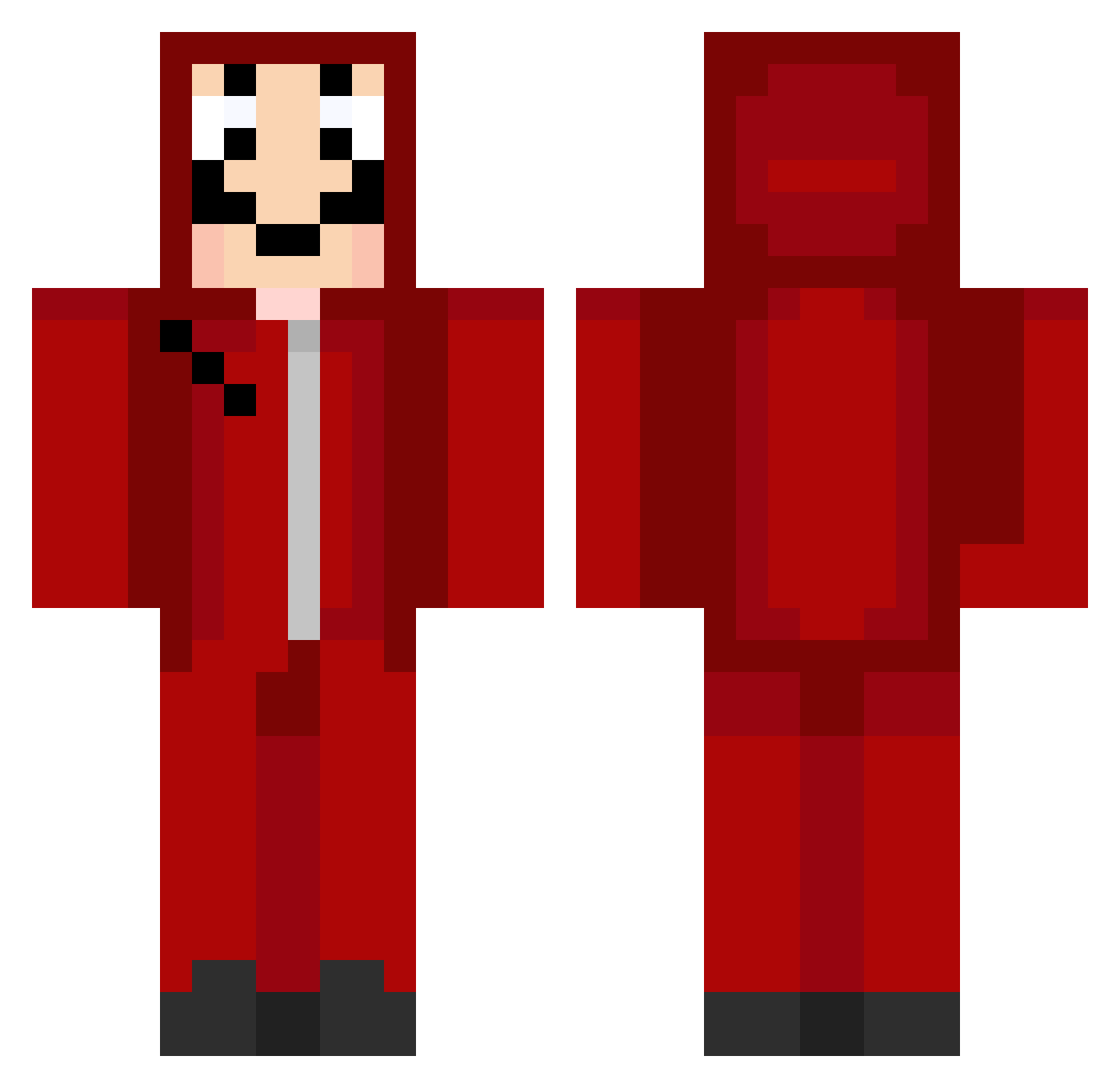 luan0001 Minecraft skin, front and back view