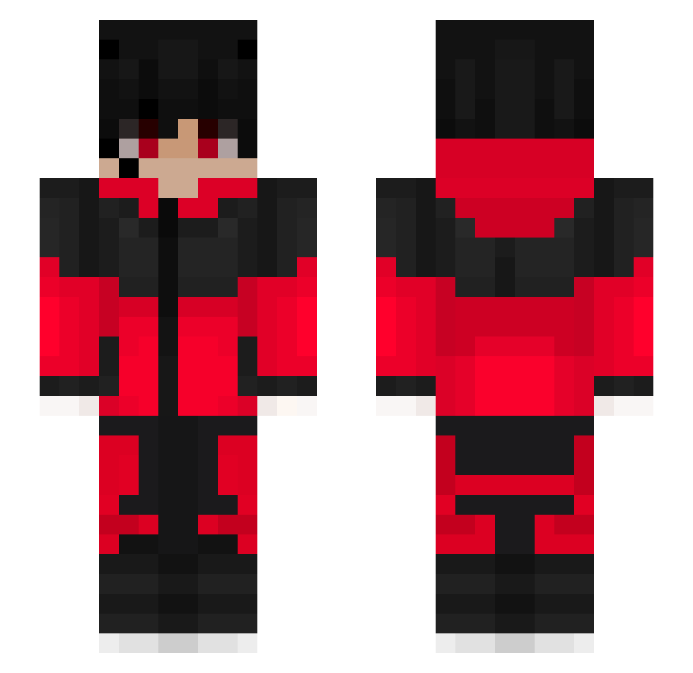 zZoneBR Minecraft skin, front and back view