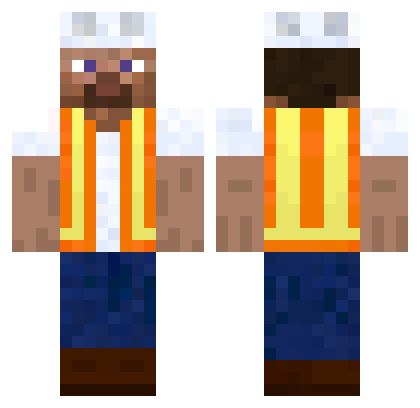 Farlopidus Minecraft skin, front and back view