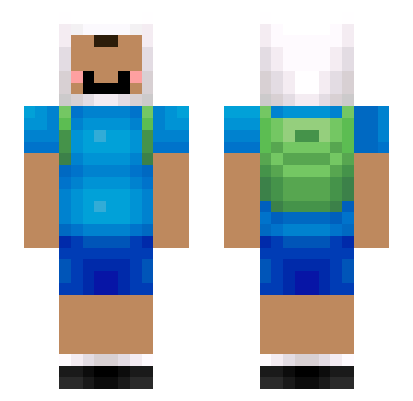 SirHlinka Minecraft skin, front and back view