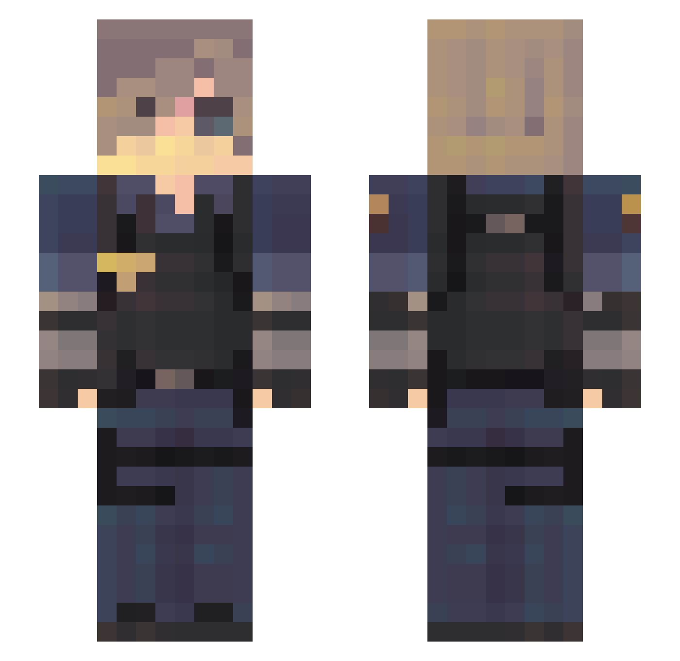_camo1337 Minecraft skin, front and back view