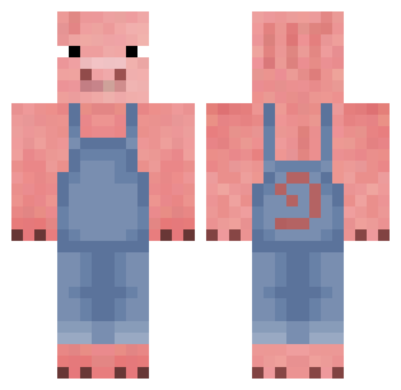 the_ZealDeal Minecraft skin, front and back view
