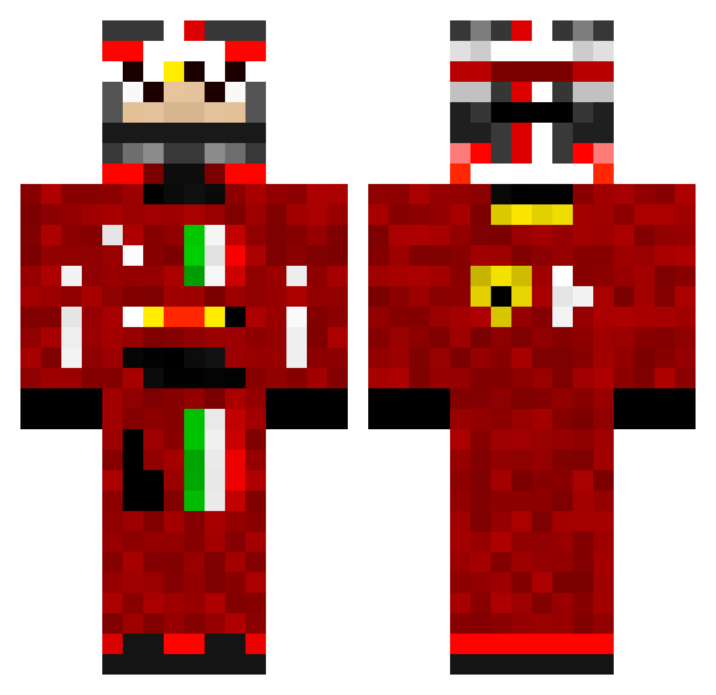 Mr_Flake0304 Minecraft skin, front and back view