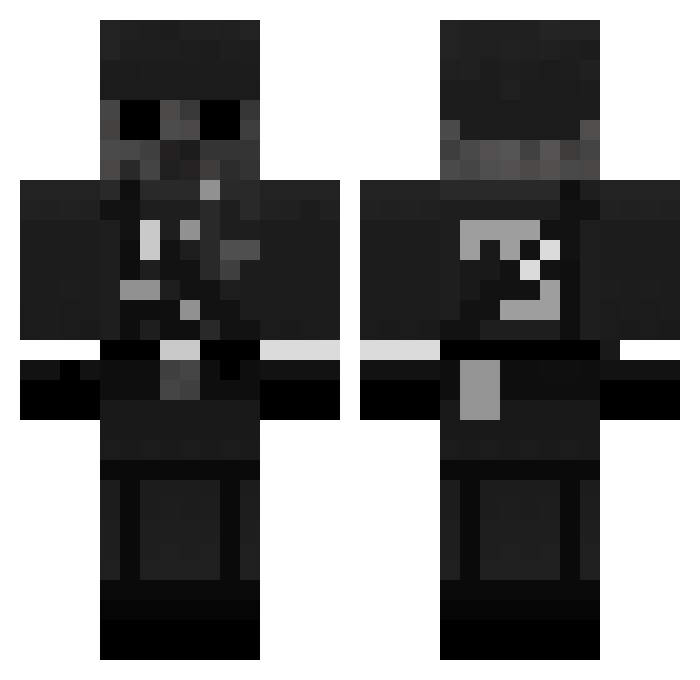 dog_water1 Minecraft skin, front and back view