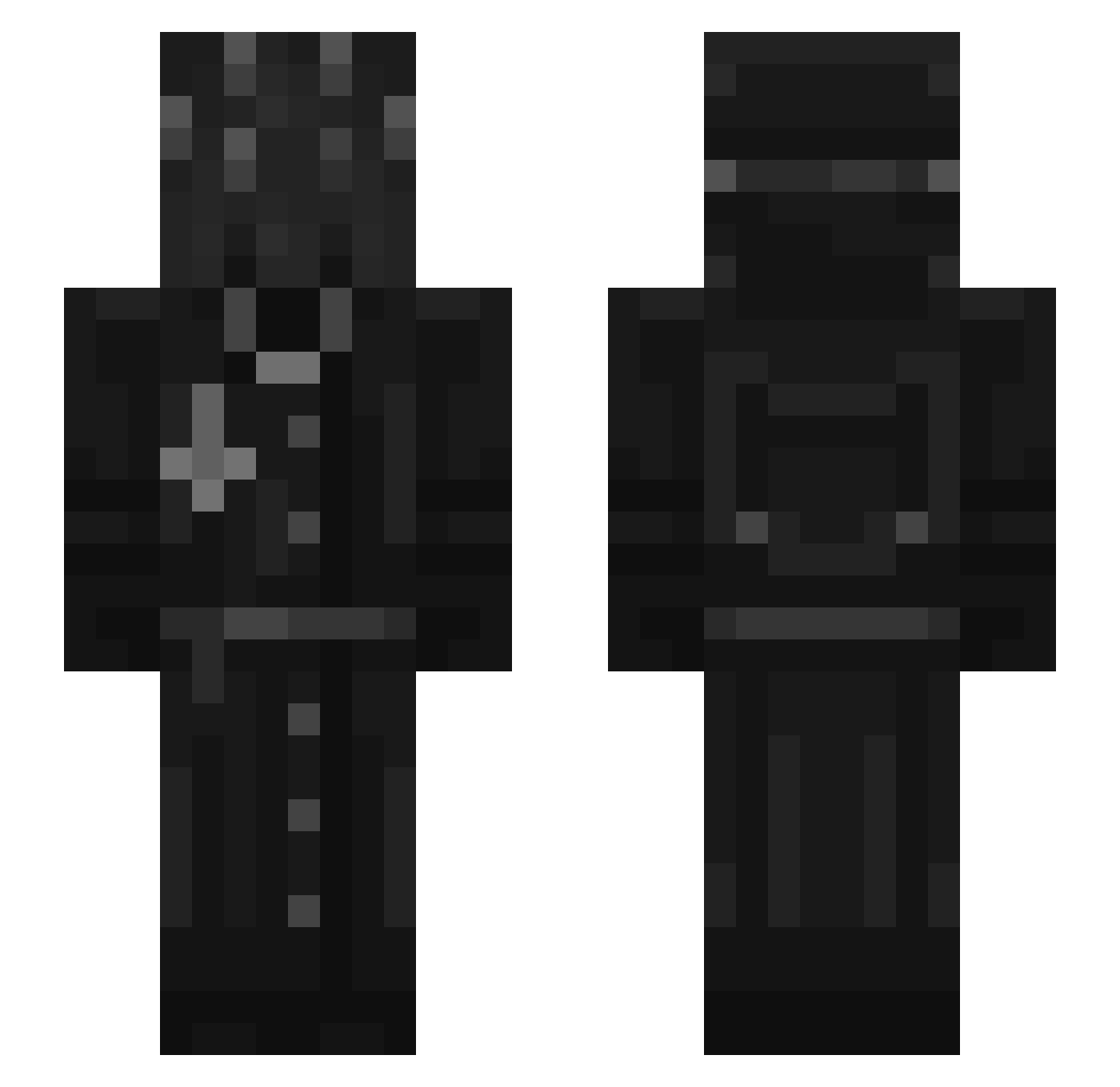 Whicken Minecraft skin, front and back view