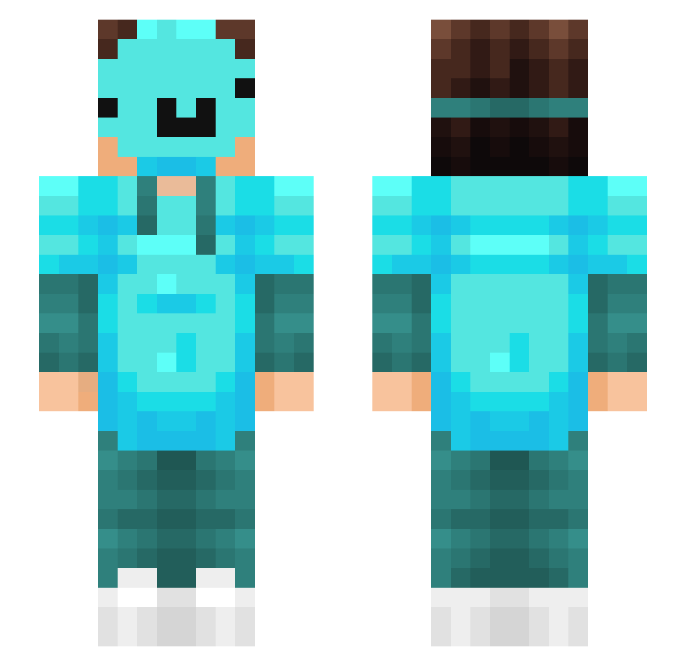 Tomik5 Minecraft skin, front and back view