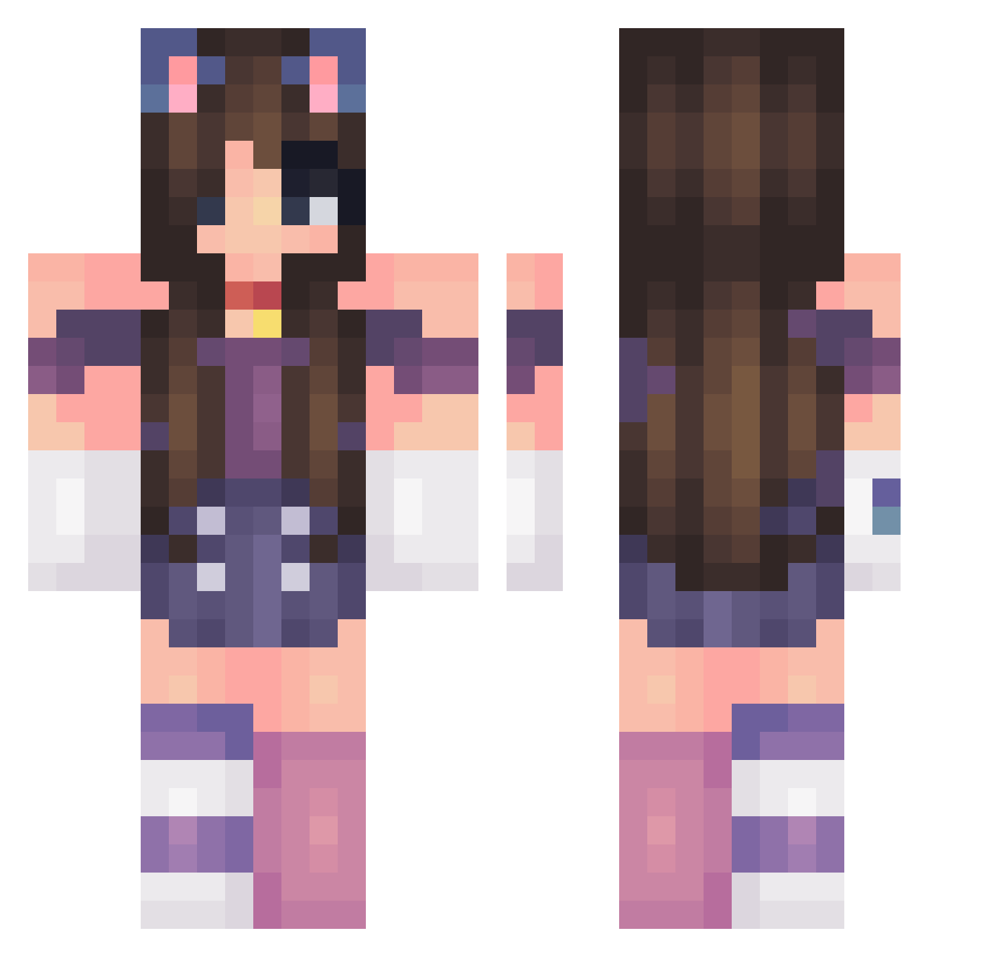 Zulgriff Minecraft skin, front and back view