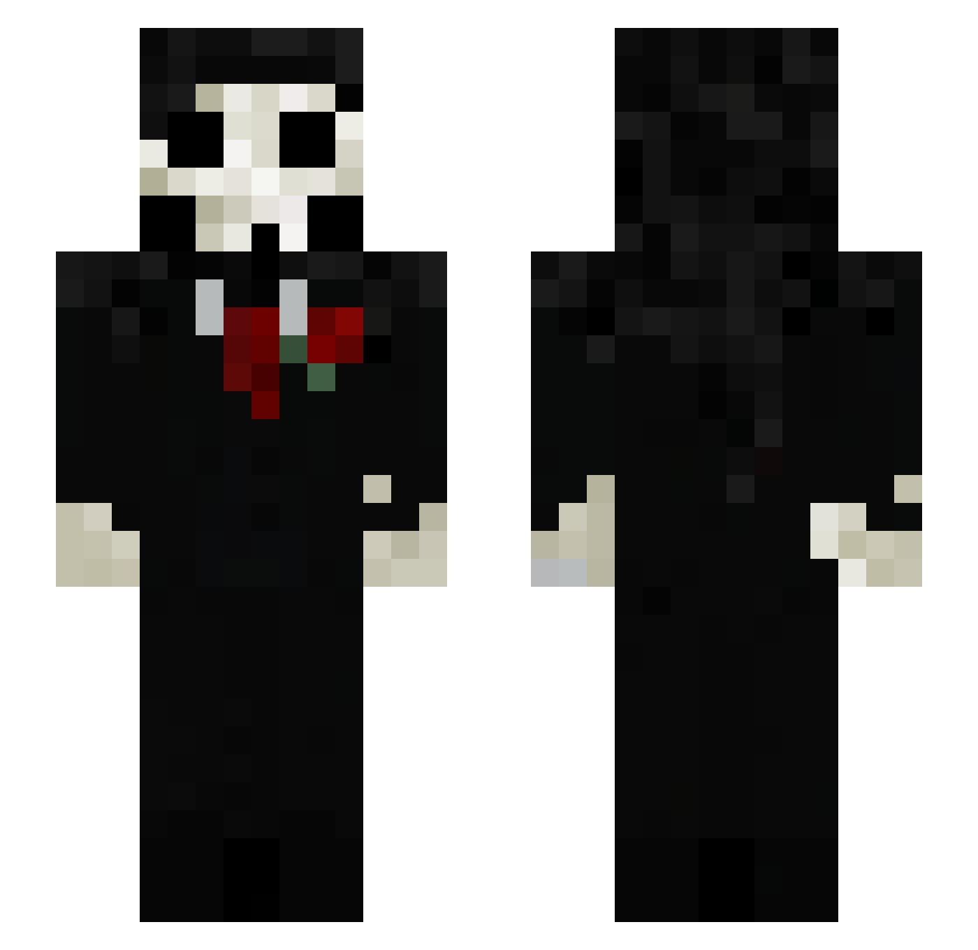 KamoMC_ Minecraft skin, front and back view