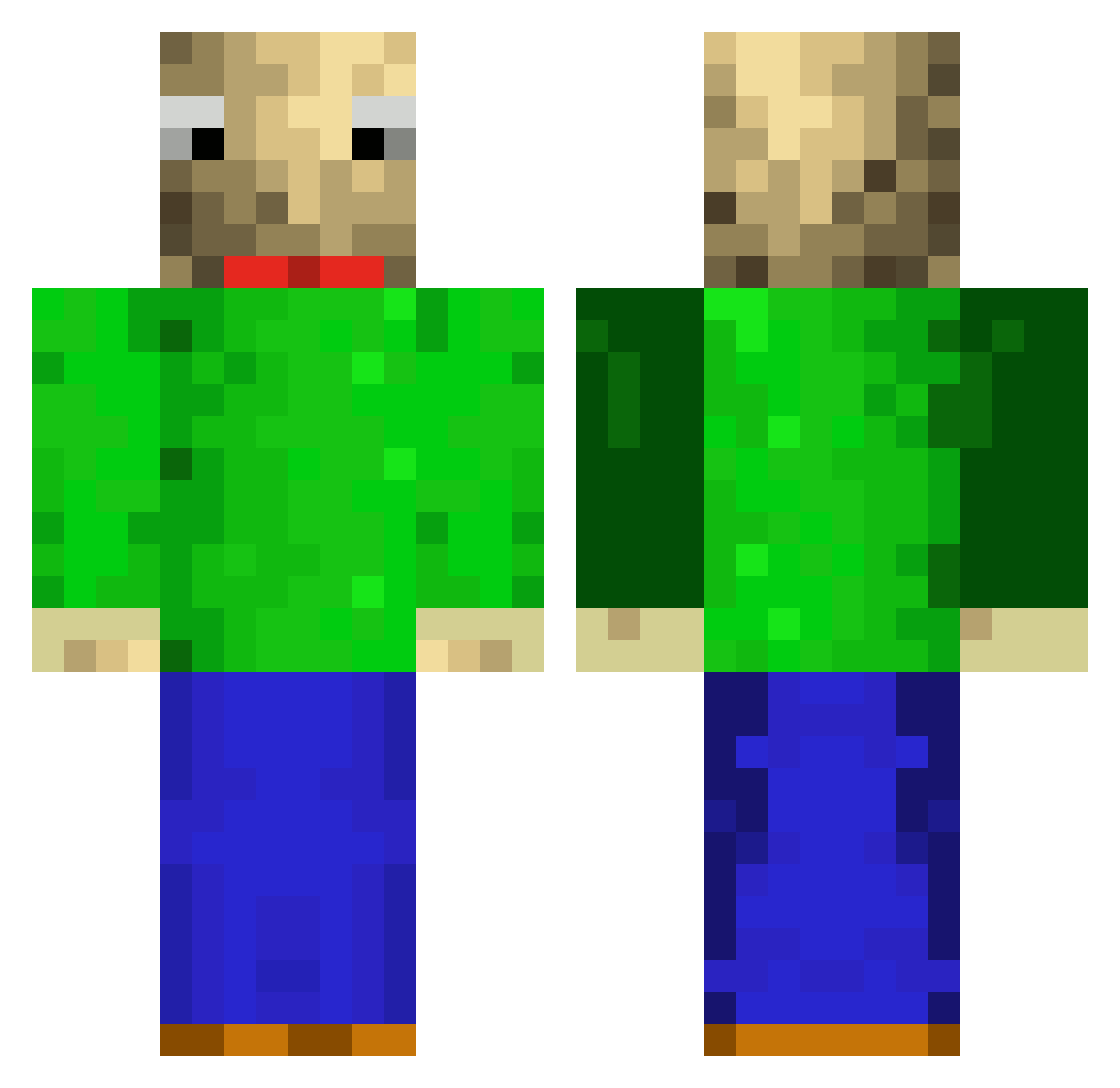 gaegul1234 Minecraft skin, front and back view