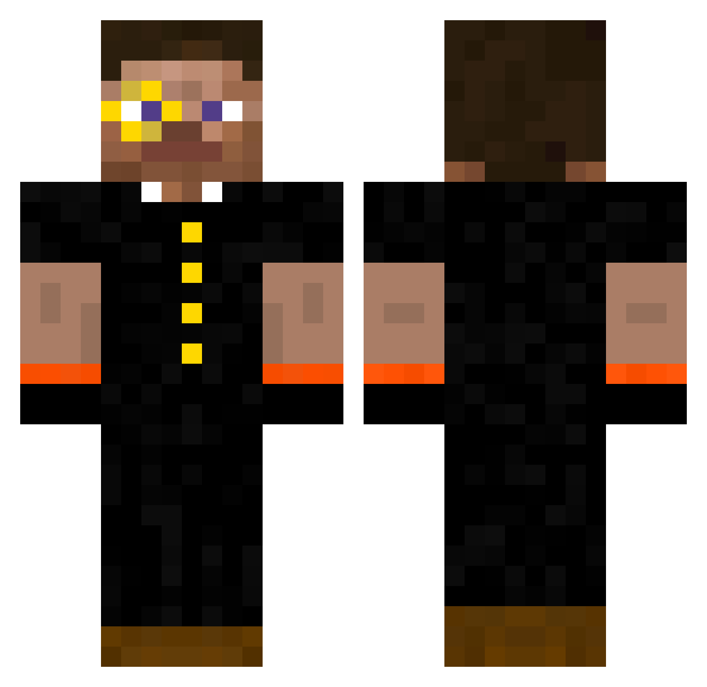 human_v3 Minecraft skin, front and back view