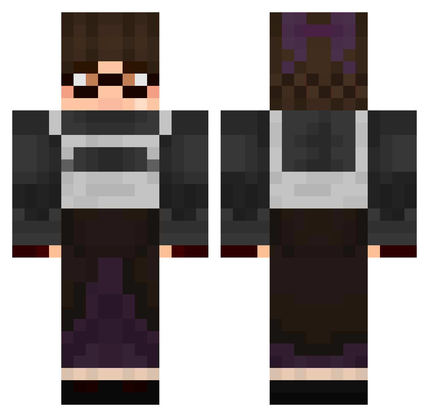 nitpick7 Minecraft skin, front and back view