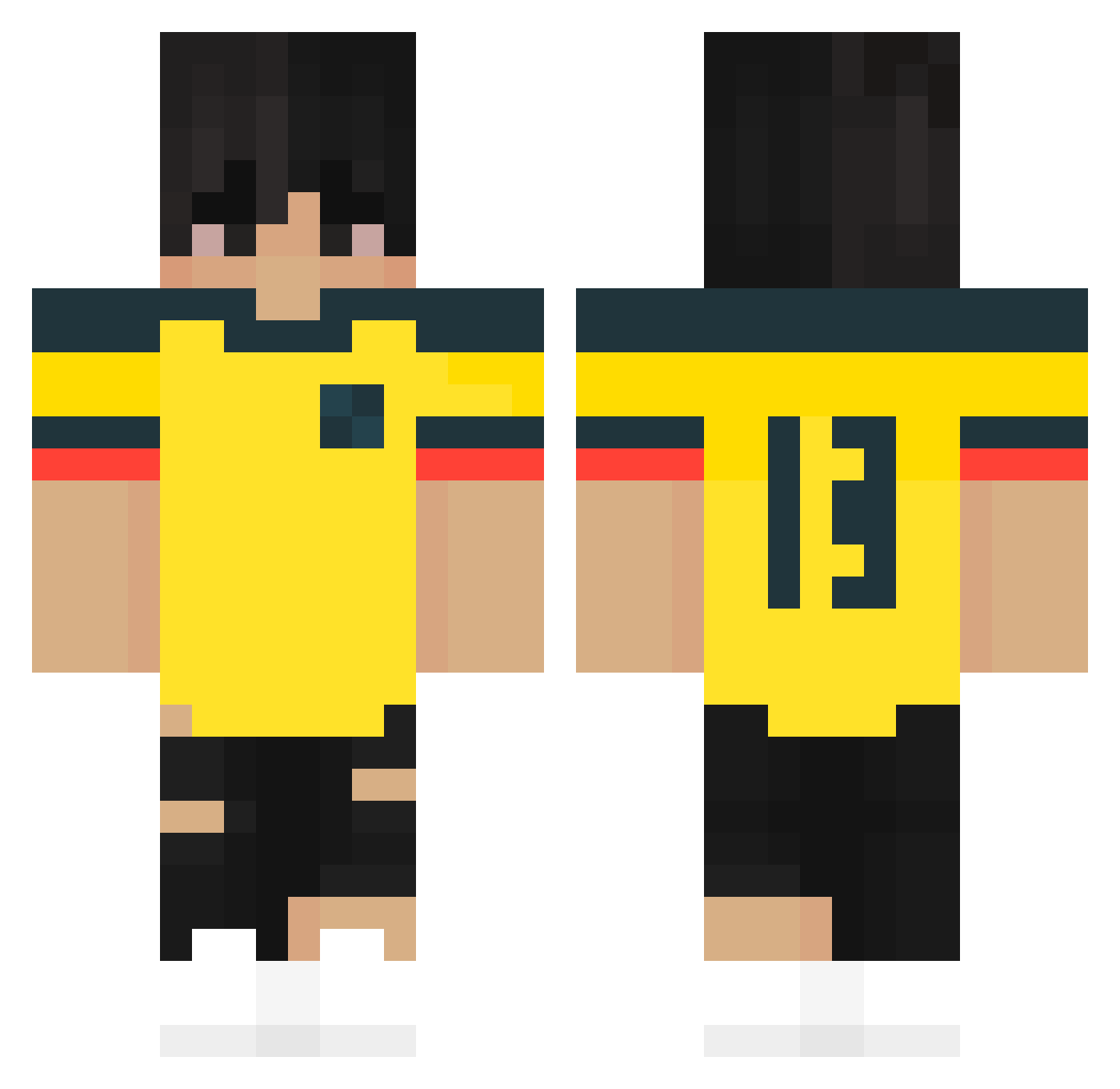 EZR132 Minecraft skin, front and back view