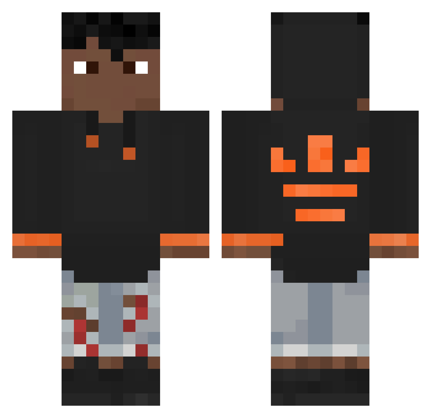 Amuchina Minecraft skin, front and back view