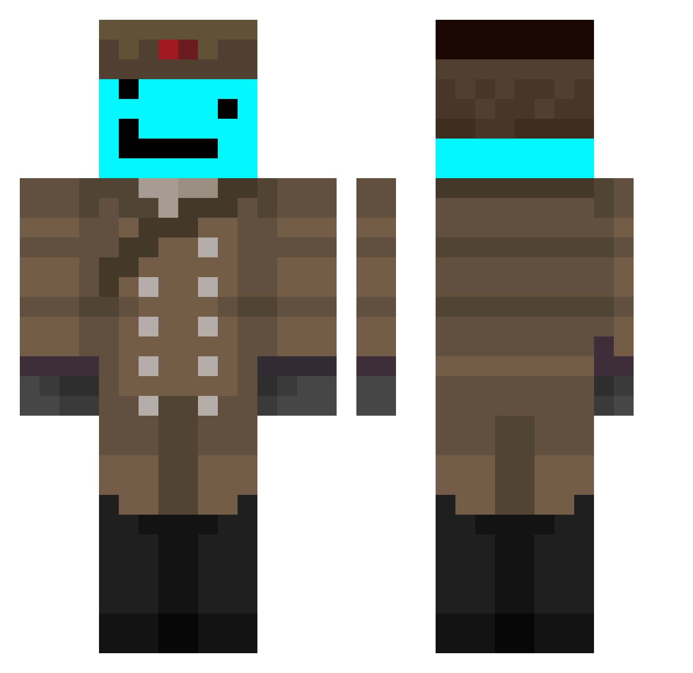 CeloLindo Minecraft skin, front and back view