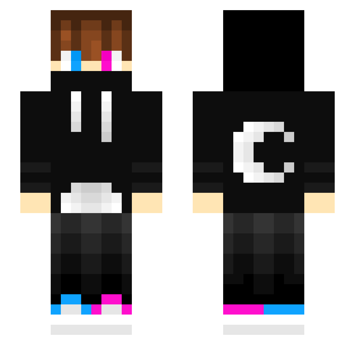 batmanodd Minecraft skin, front and back view