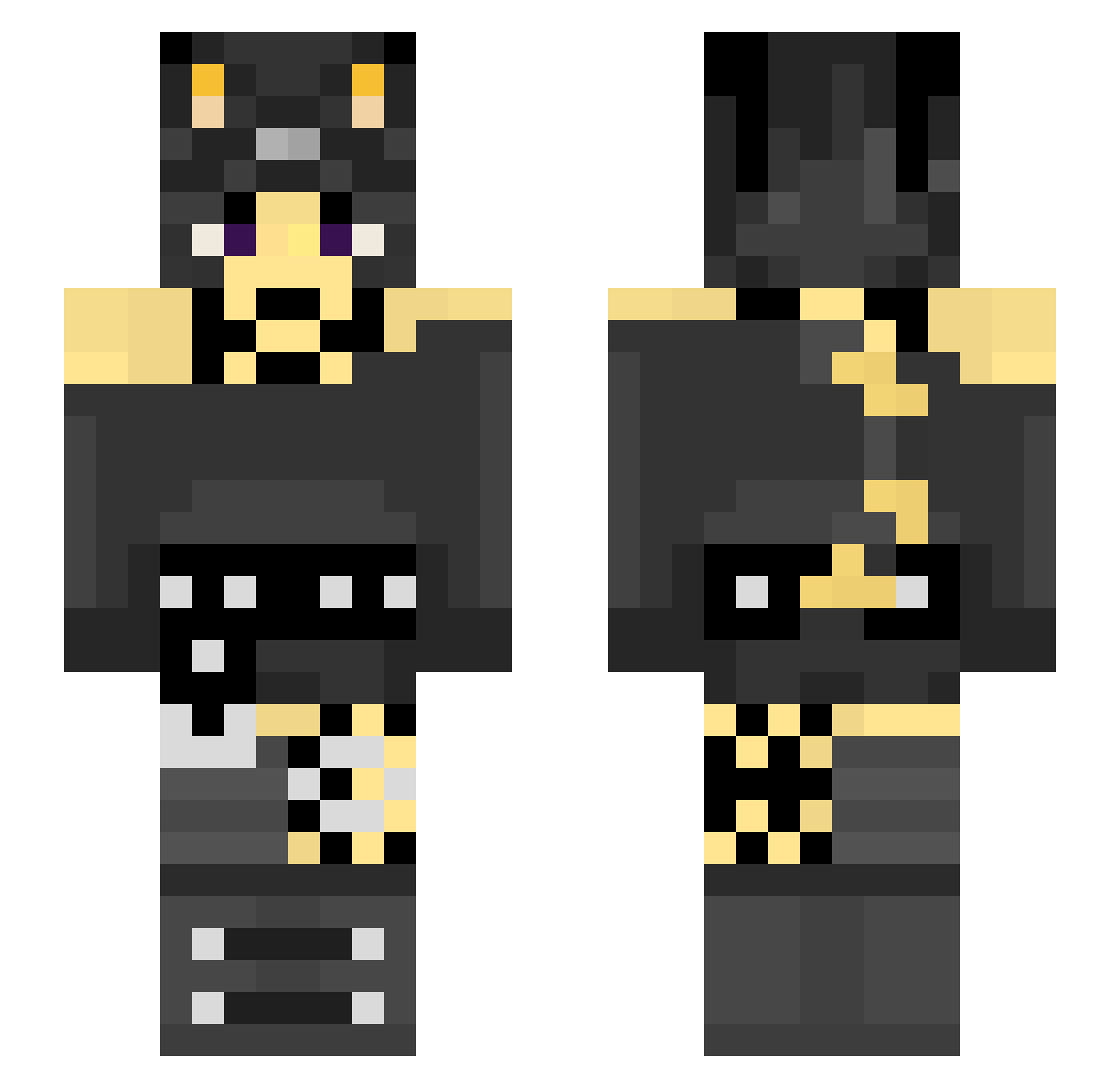 SHOKORU Minecraft skin, front and back view