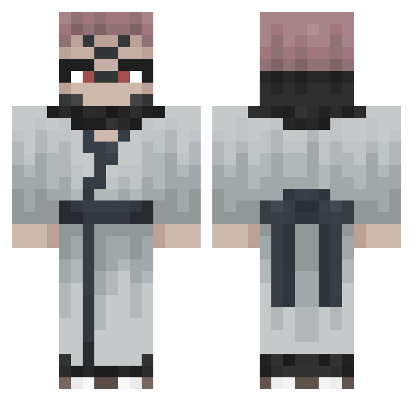 WayOftheWanderer Minecraft skin, front and back view