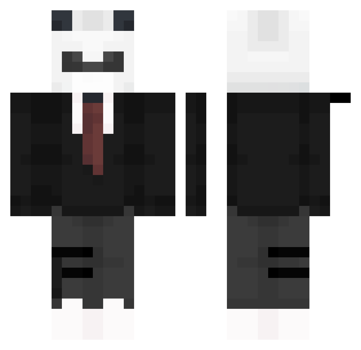 VISACardMaN Minecraft skin, front and back view