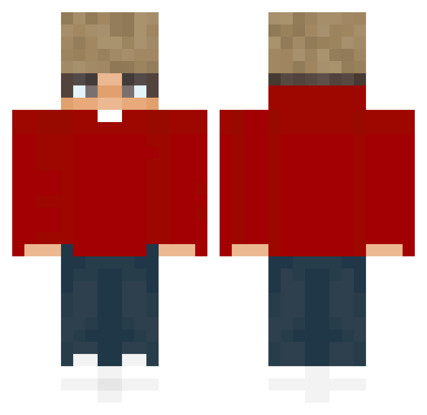 sobek444 Minecraft skin, front and back view
