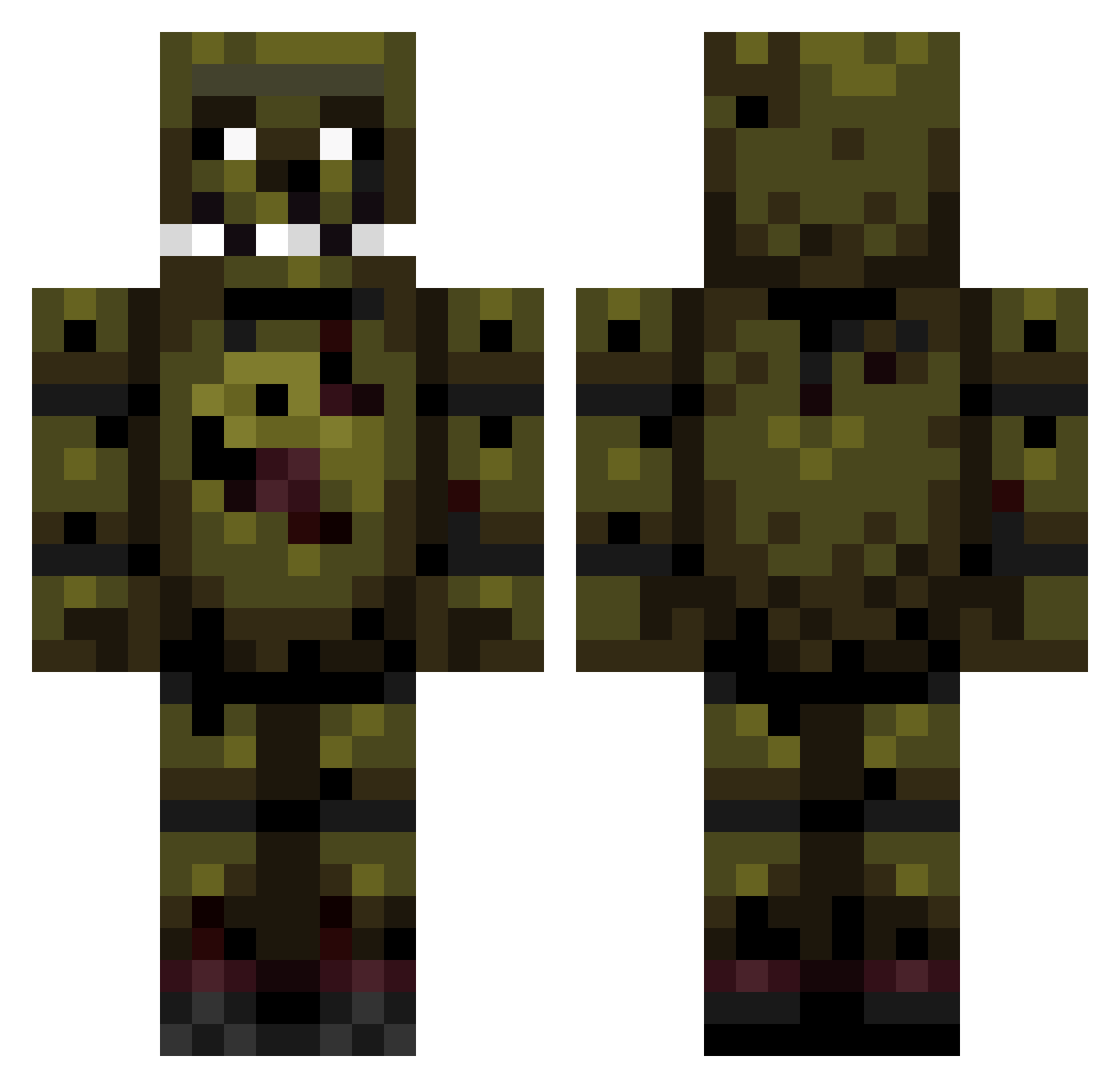 caidendamew2 Minecraft skin, front and back view