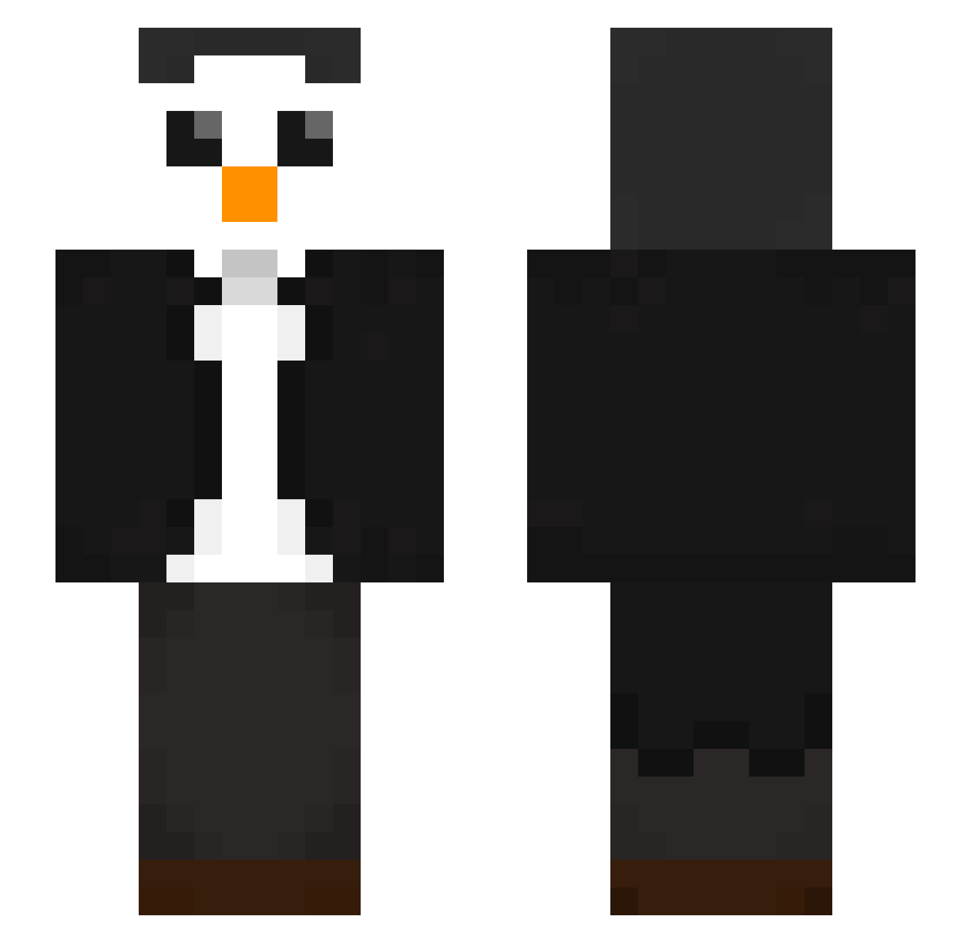 Tancred_ Minecraft skin, front and back view