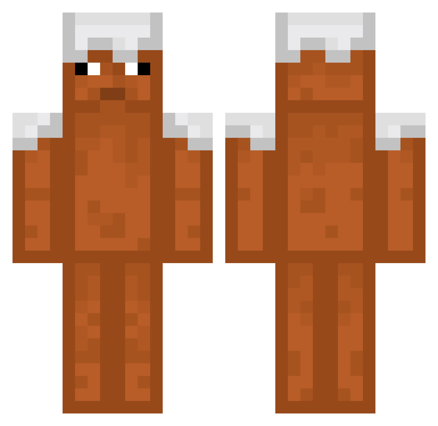 cakeibakey Minecraft skin, front and back view