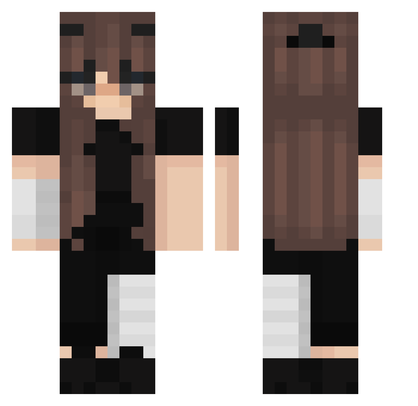 KaraiCZ Minecraft skin, front and back view