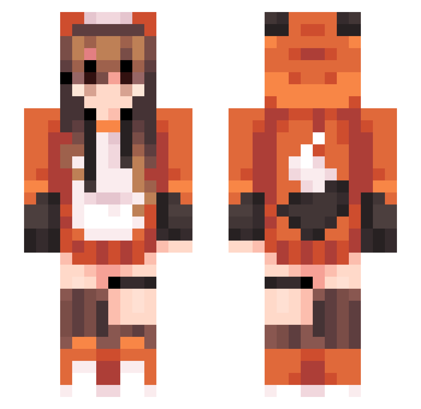 Under_FISH Minecraft skin, front and back view