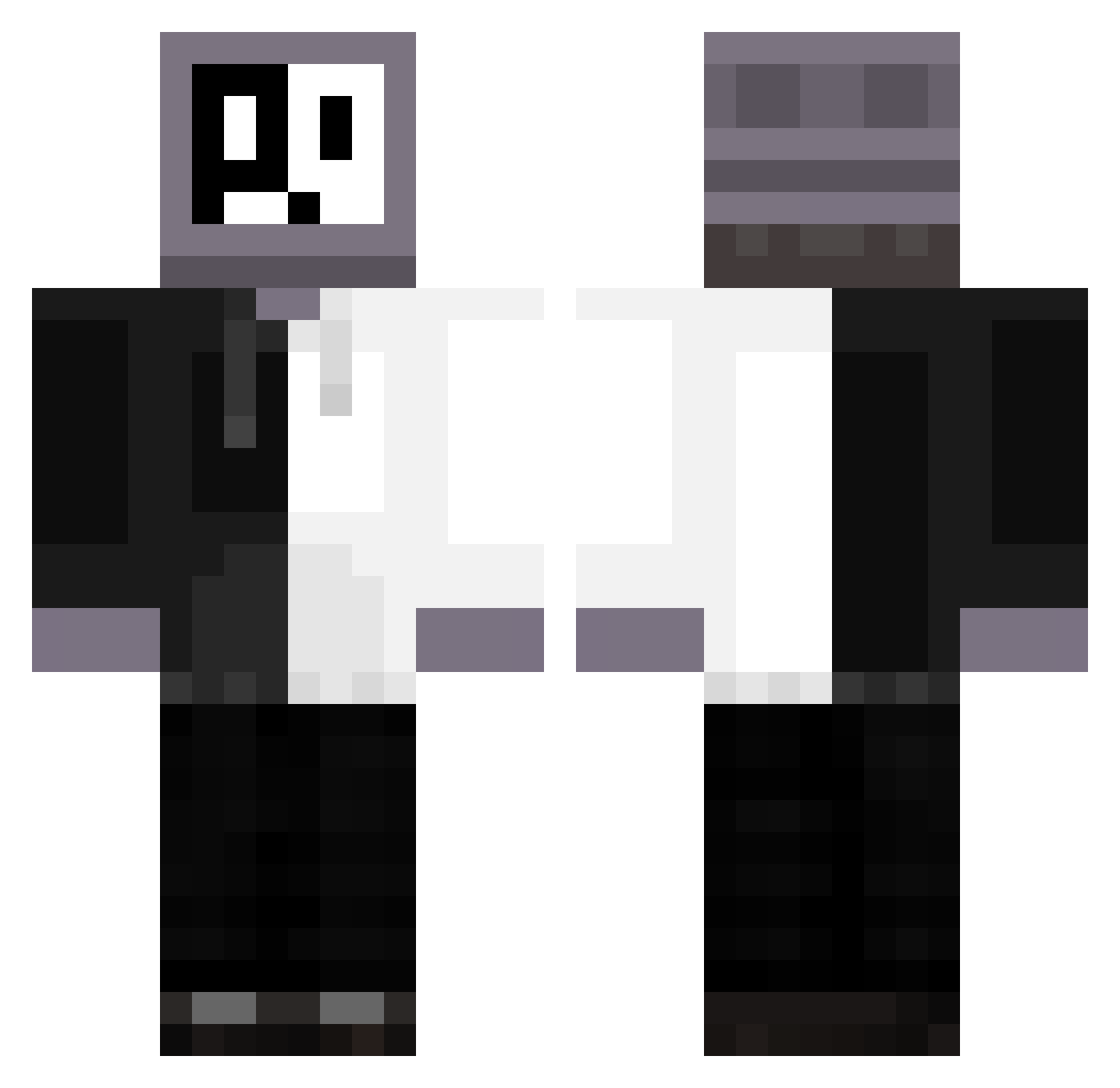 BingusJones_ Minecraft skin, front and back view