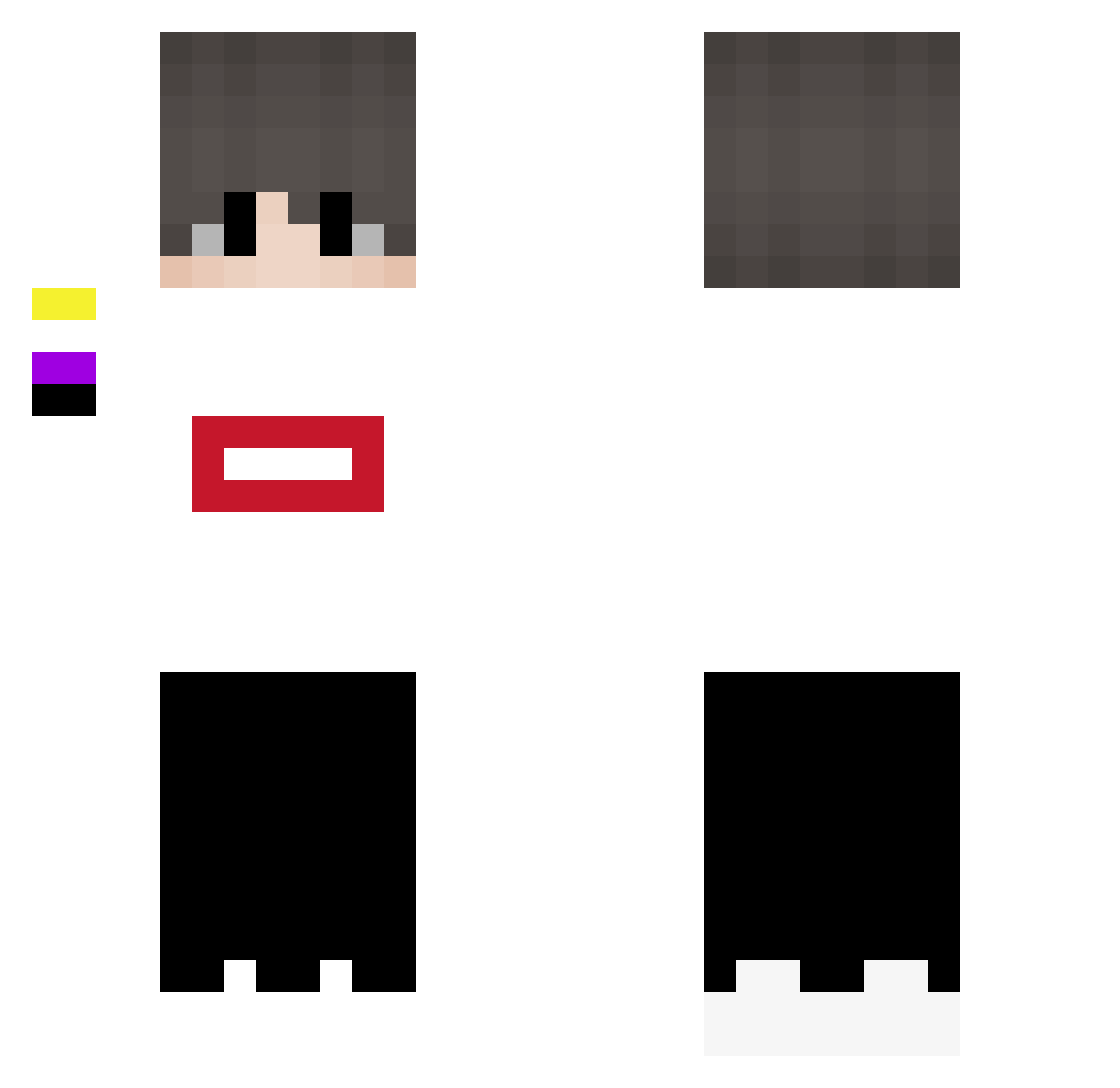 sadboiisad Minecraft skin, front and back view